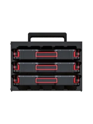 Skříňka s 3 organizéry TAGER CASE, 415 x 290 x 290 mm, Kistenberg