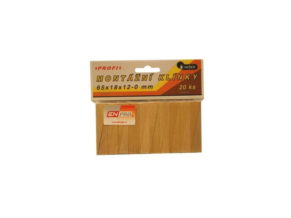 Klínky montážní dřevěné, 100 x 25 x 16 - 1 mm, 14 ks, ENPRO