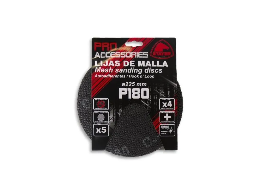 Mřížka brusná k bruskám LP/HP, Ø 225 mm - zrno 180, 5 ks, STAYER