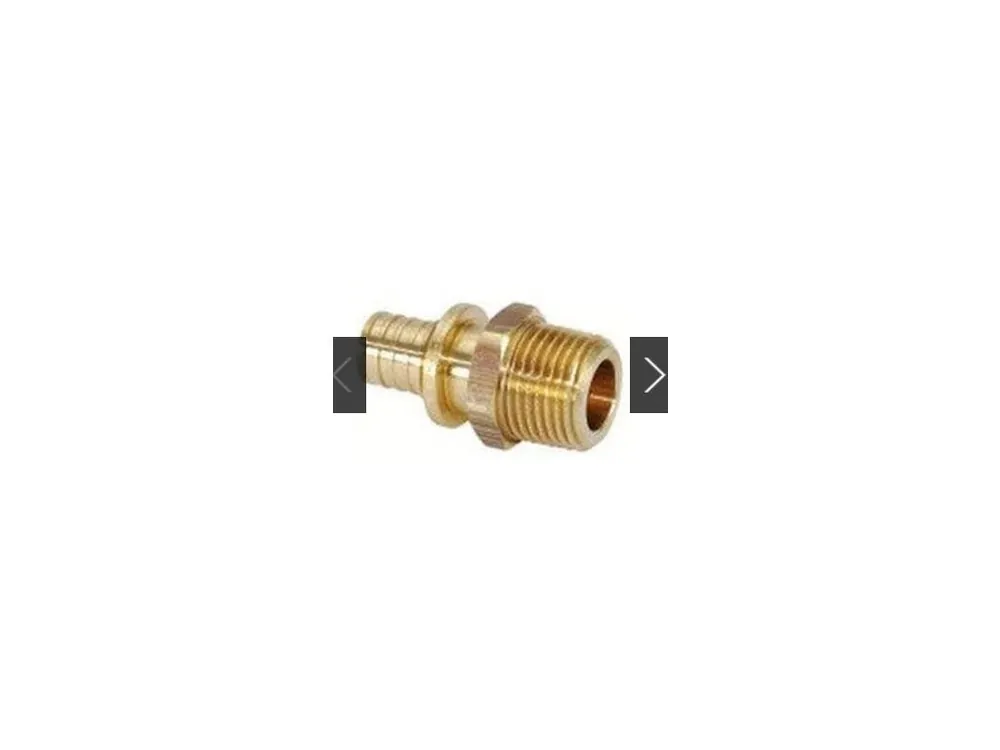 REHAU přechod 25x2,3-R3/4"/L18, SDR11, vnější závit, lisovací, topení, mosaz
