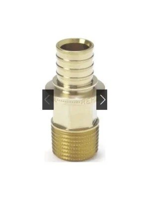 REHAU přechod 50x4,6-R1 1/4", SDR11, vnější závit, lisovací, topení, mosaz
