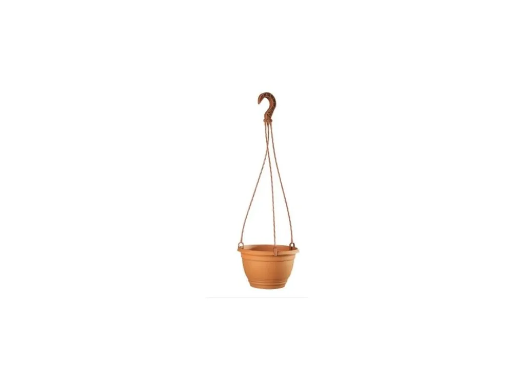 Květník AGRO závěsný s podmiskou plastový d24cm, terakota