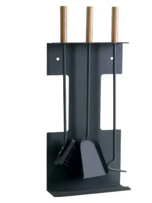 Sada krbového nářadí 3 dílná 280 x 100 x 635 mm, dřevo/černá