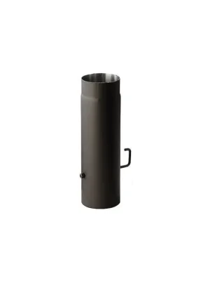 Trubka kouřovodu 1,5 mm s klapkou 200 x 500 mm, černá
