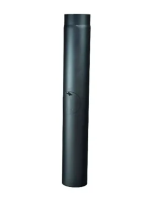 Trubka kouřovodu 1,5 mm s čistícím otvorem 130 x 1000 mm, černá