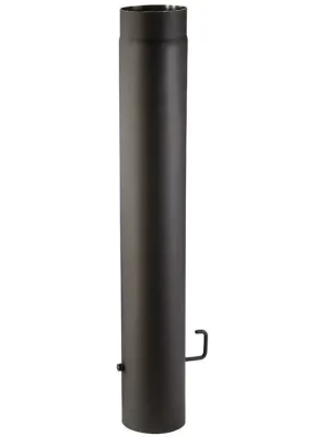 Trubka kouřovodu 1,5 mm s klapkou 160 x 1000 mm, černá