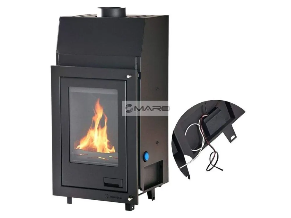 HS Flamingo Vložka krbová AQUAFLAM 7 s výměníkem a základní regulací, 7 kW, rovné sklo