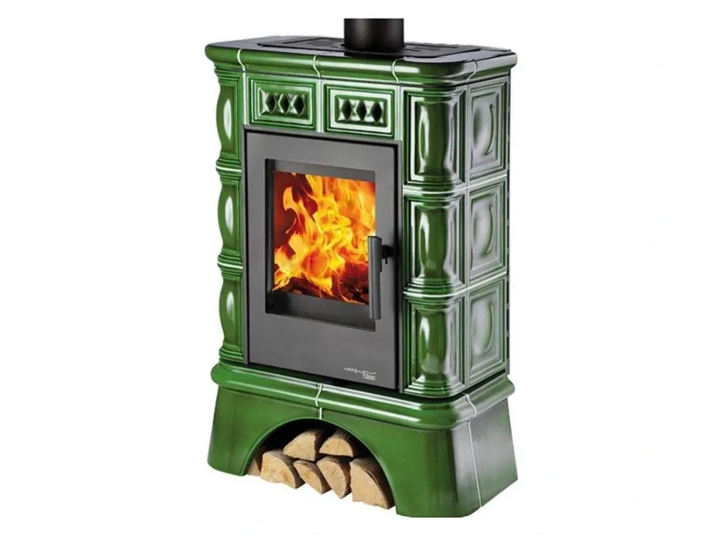 HAAS+SOHN Kamna krbová Faro černá / zelená, 3,0 - 6,3 kW