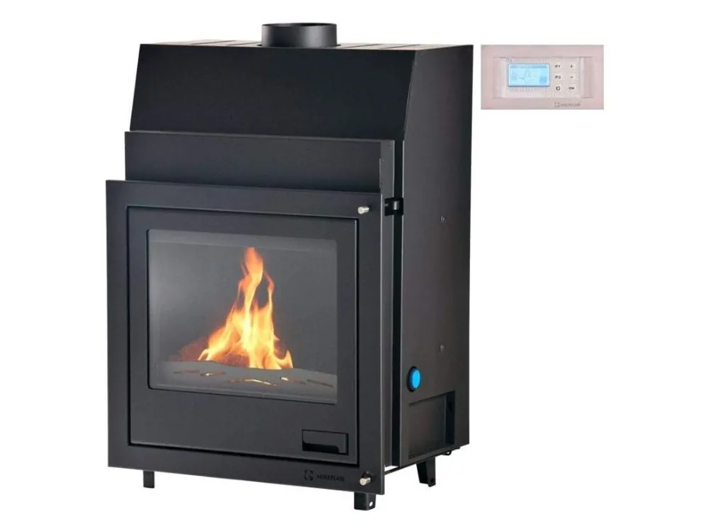 HS Flamingo Vložka krbová AQUAFLAM 25 s výměníkem a automatickou regulací, 25 kW, rovné sklo