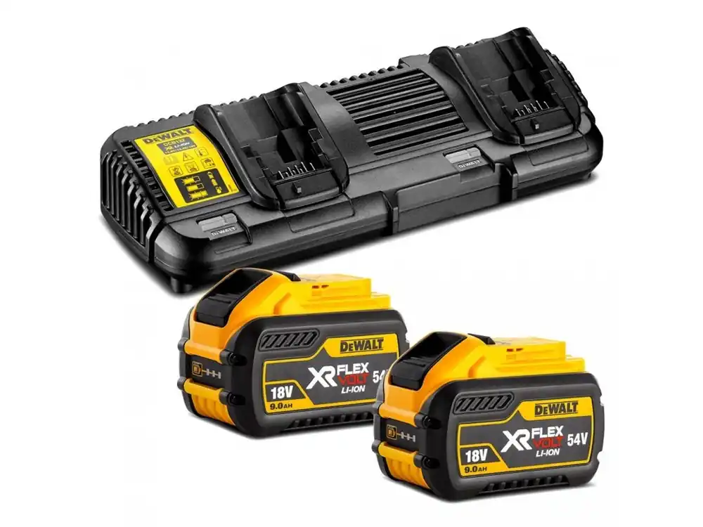 Nabíječka pro zásuvné baterie XR 10,8 - 54V FLEXVOLT + 2ks baterie 9,0Ah DCB132X2 DeWALT