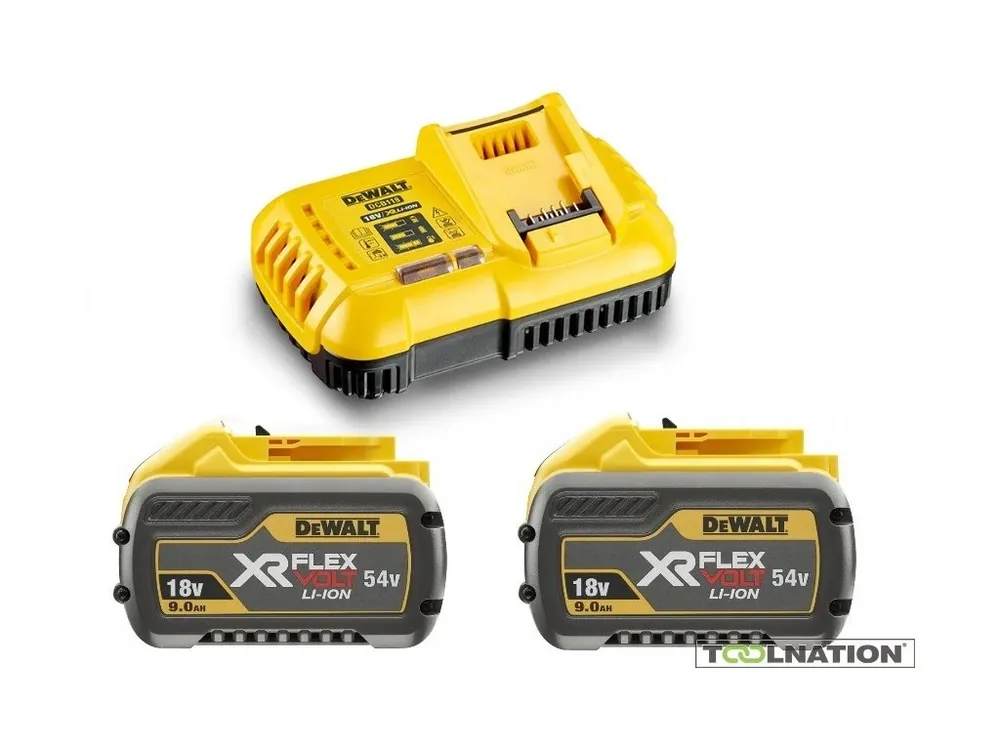Nabíječka pro zásuvné baterie XR 18 - 54V FLEXVOLT + 2ks baterie 9,0Ah DCB118X2 DeWALT