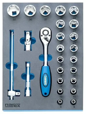 Modul nářadí 1/2" 25dílný Narex
