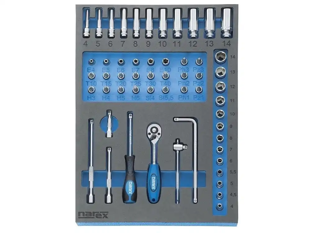 Modul nářadí 1/4" 57dílný Narex