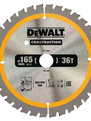 Pilový kotouč 165x1,6x20mm, 36 zubů DT1950 DeWALT