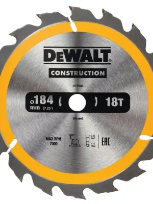 Pilový kotouč 184x1,7x16mm, 18 zubů DT1938 DeWALT