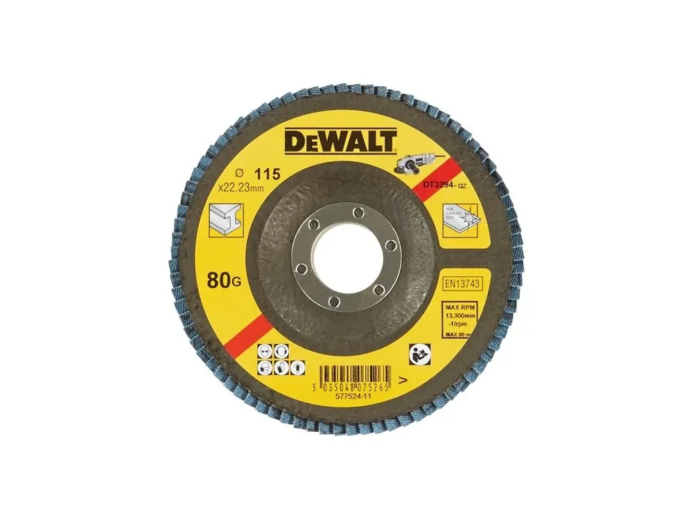 Brusný lamelový kotouč 115mm P80 plochý DT3294 DeWALT