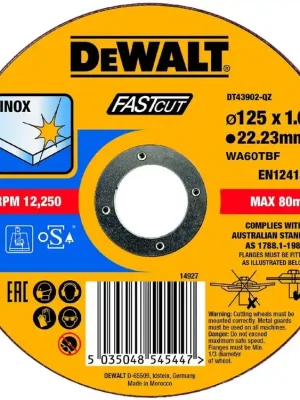 Řezný kotouč na nerezovou ocel 125x1,0x22,2 DeWALT DT43902