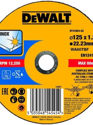 Řezný kotouč na nerezovou ocel 125x1,2x22,2 DeWALT DT43904