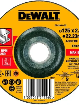 Řezný kotouč na kov vypouklý 125x3,0x22,2 DeWALT DT43911