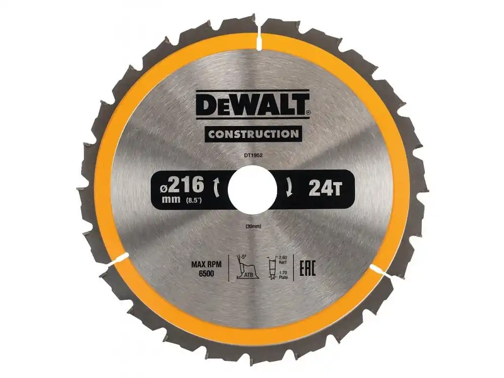 Pilový kotouč 216x1,7x30mm, 24 zubů DT1952 DeWALT