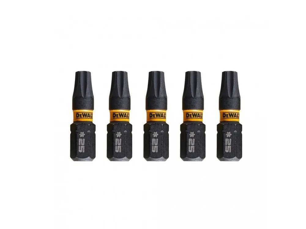 Bit 1/4" TORX T25 x 25mm IMPACT Torsion bal.5ks DT7382T DeWALT