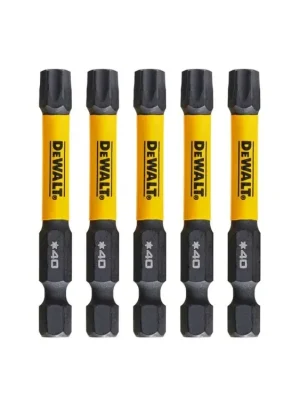 Bit 1/4" TORX T40 x 57mm IMPACT Torsion bal.5ks DT7399T DeWALT