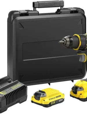 Aku bezuhlíková dvourychlostní vrtačka 18V 2,0Ah Li-Ion SFMCD720D2K Stanley FatMax V20