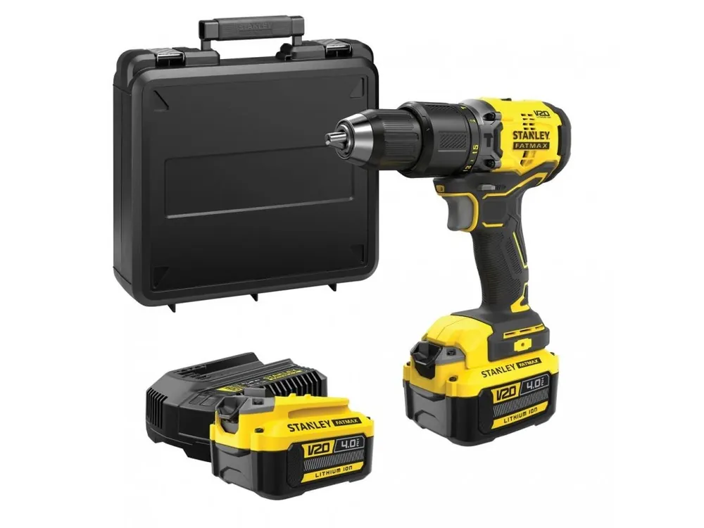 Aku bezuhlíková příklepová vrtačka 18V 4,0Ah Li-Ion SFMCD715M2K Stanley FatMax V20