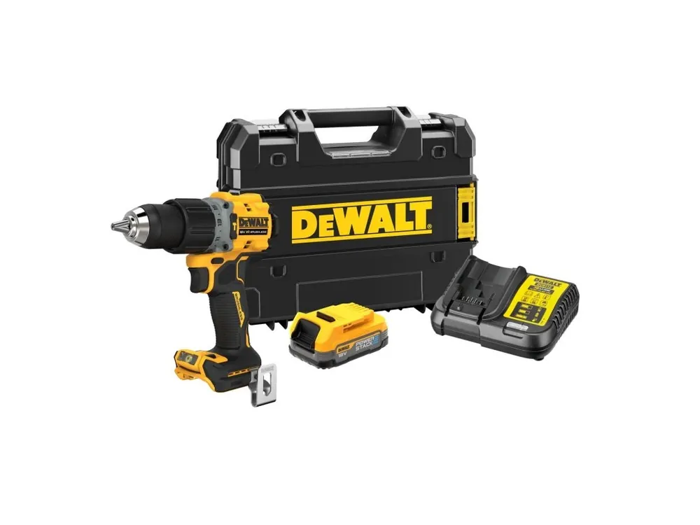 Aku bezuhlíková příklepová vrtačka 18V XR 1,7Ah POWERSTACK DCD805E1T DeWALT