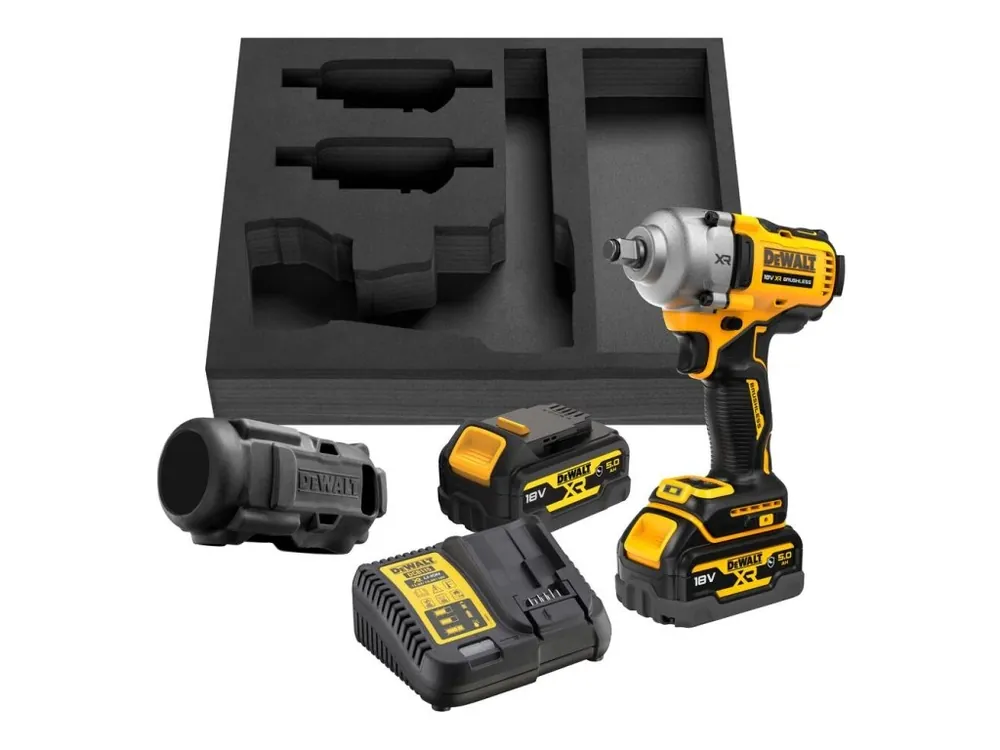 Aku bezuhlíkový rázový utahovák 1/2" 18V XR 5,0Ah DCF891P2G DeWALT