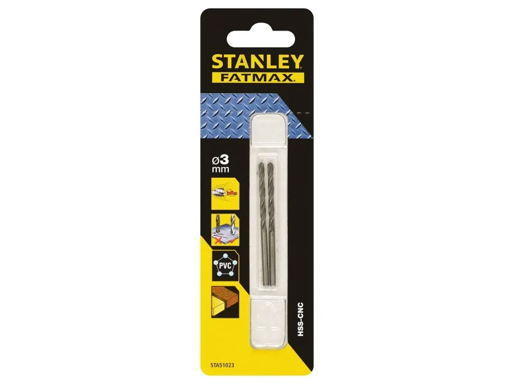 Přesný vrták do kovu se zúženou spičkou Ø 3,0mm Stanley FatMax STA51023