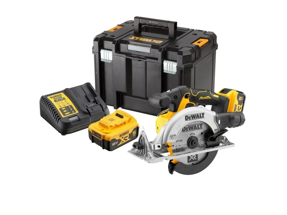 Aku kotoučová pila 18V 165mm 5,0Ah Li-Ion DCS565P2 DeWALT