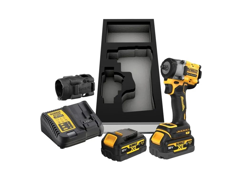 Aku bezuhlíkový rázový utahovák 3/8" 18V XR 5,0Ah Li-Ion DCF923P2G DeWALT