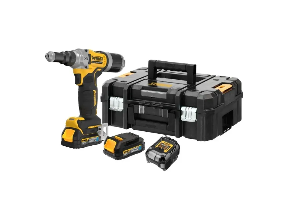 Aku nýtovací kleště 6,4mm 18V 1,7Ah POWERSTACK DCF414E2GT DeWALT