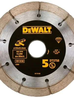 Dia kotouč pro drážkovací frézy 125 x 22,2 mm DeWALT DT3758