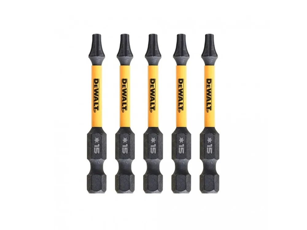 Bit 1/4" TORX T15 x 57mm IMPACT Torsion bal.5ks DT7394T DeWALT