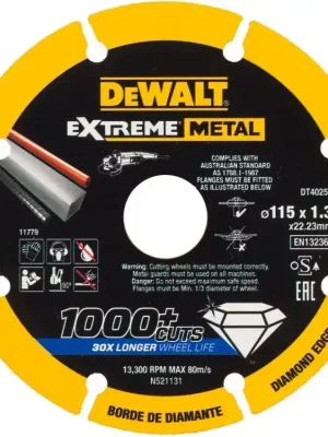 Dia řezný kotouč EXTREME METAL 115 x 22mm DeWALT DT40251