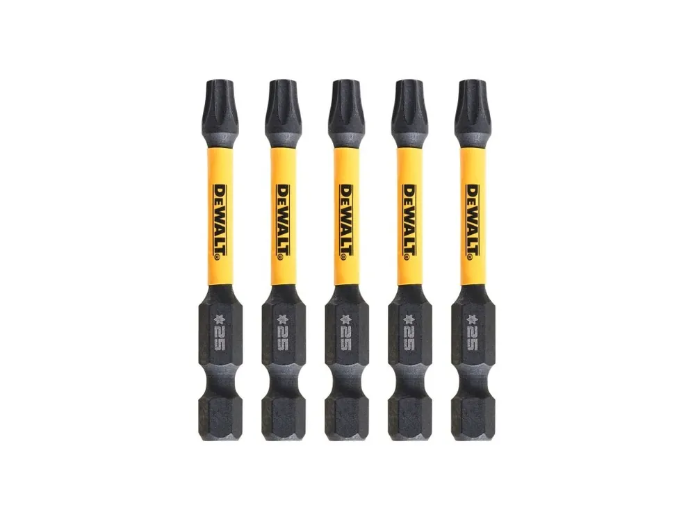 Bit 1/4" TORX T25 x 57mm IMPACT Torsion bal.5ks DT7396T DeWALT