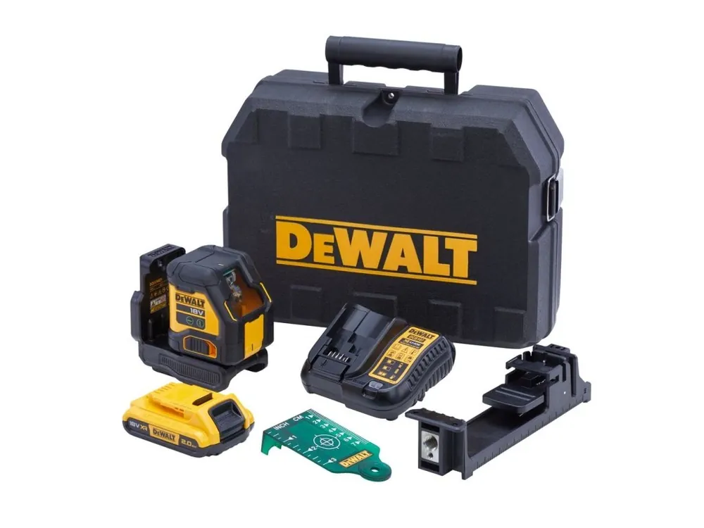 Aku křížový laser 18V 2,0Ah Li-Ion zelený DeWALT DCLE34021D1
