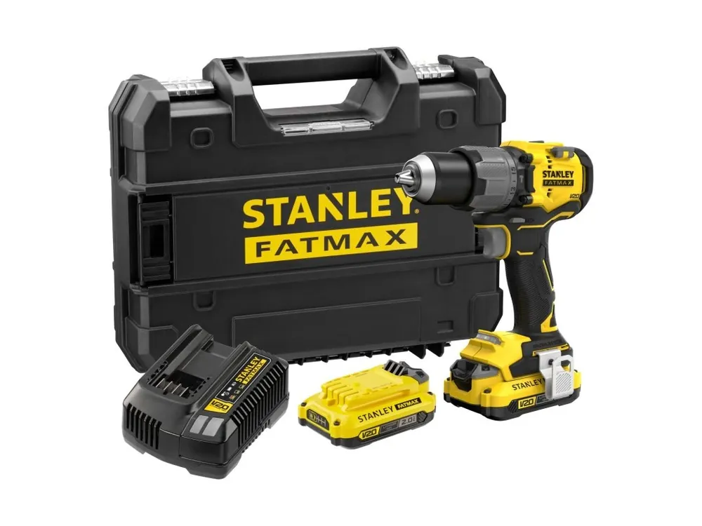 Aku bezuhlíková příklepová vrtačka 18V 2,0Ah Li-Ion SFMCD726D2T Stanley FatMax V20