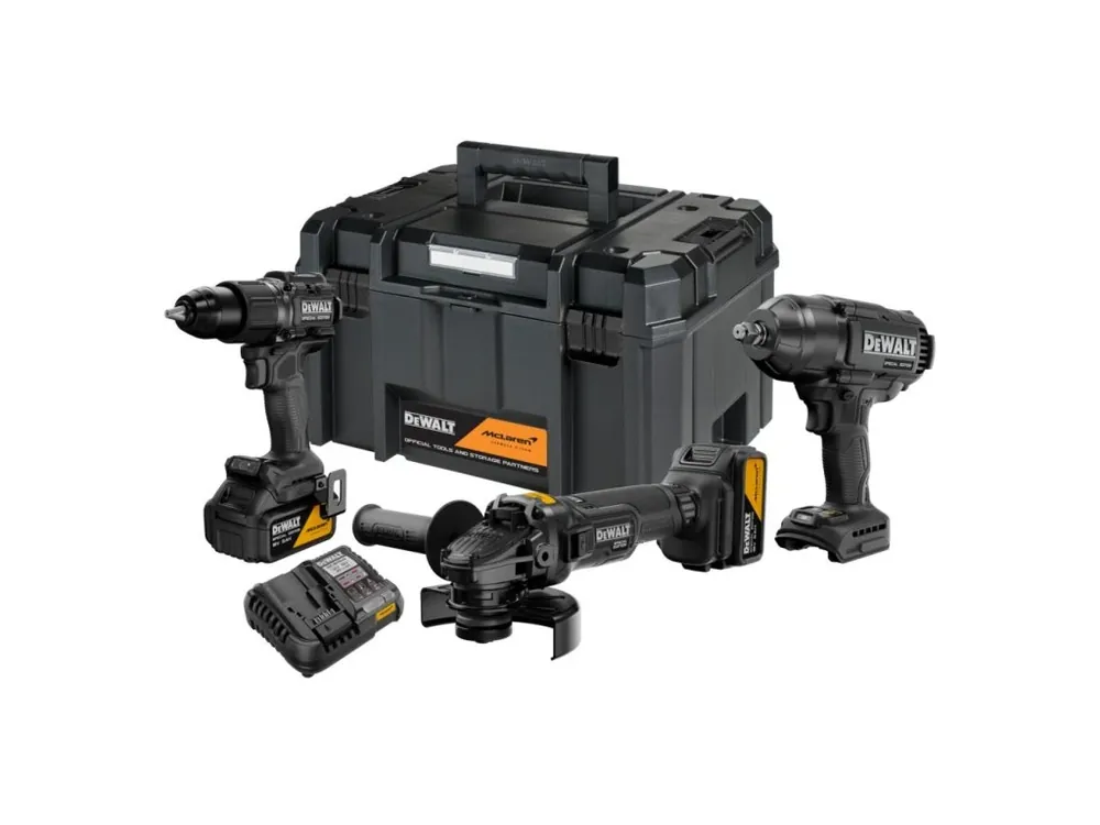 Aku kombinovaná sada 18V 2x 5,0Ah Li-Ion DCD86M + DCF86M + DCG45M McLaren DeWALT DCK3222MP2T