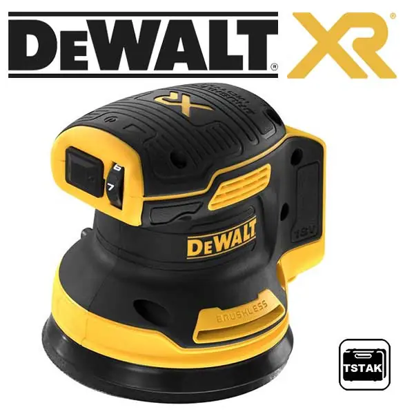 DCW210NT Aku excentrická bruska 125mm, bezuhlíková 18V - pouze tělo, kufr TStak, DeWALT