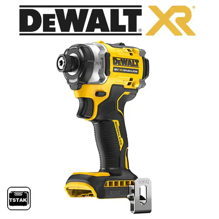 DCF860NT Aku rázový utahovák bezuhlíkový 1/4" 18V - pouze tělo, kufr TStak, DeWALT