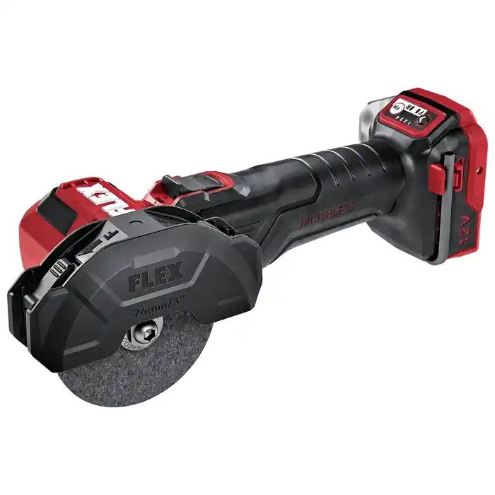 LBE 76 12-EC C Aku úhlová bruska 76mm, regulace, bezuhlíková 12V - pouze tělo, Flex