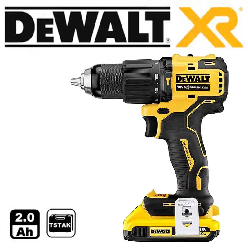 DCD805D2T Aku vrtačka příklepová bezuhlíková 18V 2x 2Ah Li-Ion, kufr TStak, DeWALT