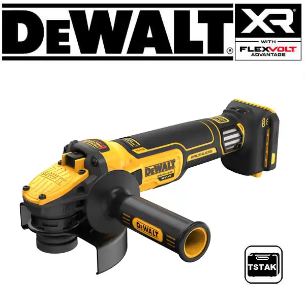 DCG409VSNT Aku úhlová bruska s regulací 125mm, bezuhlík 18V-pouze tělo, kufr TStak, DeWALT