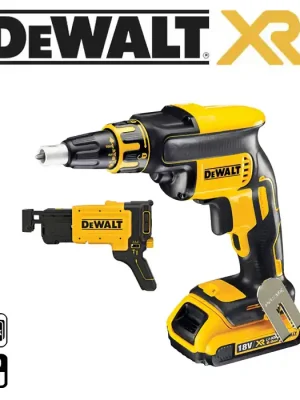 DCF620D2K Aku sádrokartonářský šroubovák bezuhlíkový + zásobník 18V/2,0Ah Li-Ion, DeWALT