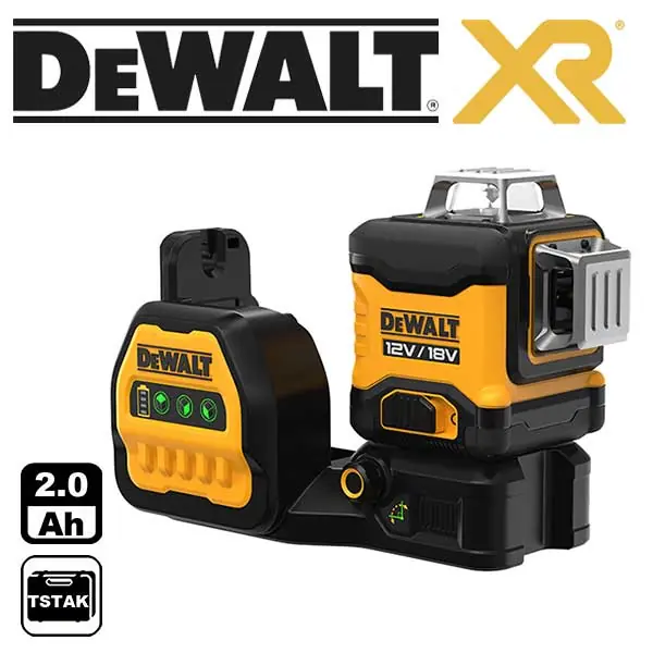 DCE089D1G18 Laser samonivelační kříž, 3x 360° zelený paprsek 18V 1x 2,0Ah Li-Ion DeWALT