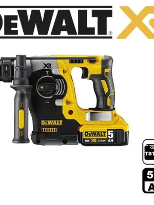 DCH274P2T Aku kladivo SDS-Plus kombi bezuhlíkové 18V 2x 5Ah, AVC kufr TS, DeWALT+sklíčidlo