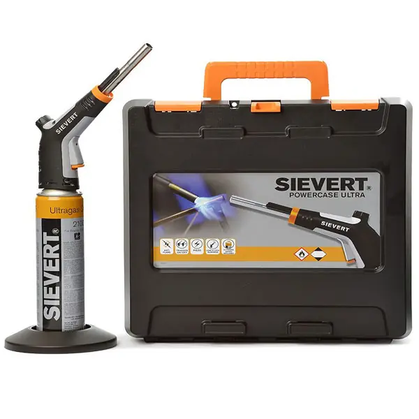Hořák pájecí Kit Powerjet s kartuší Ultragas, piezo, kufr Sievert
